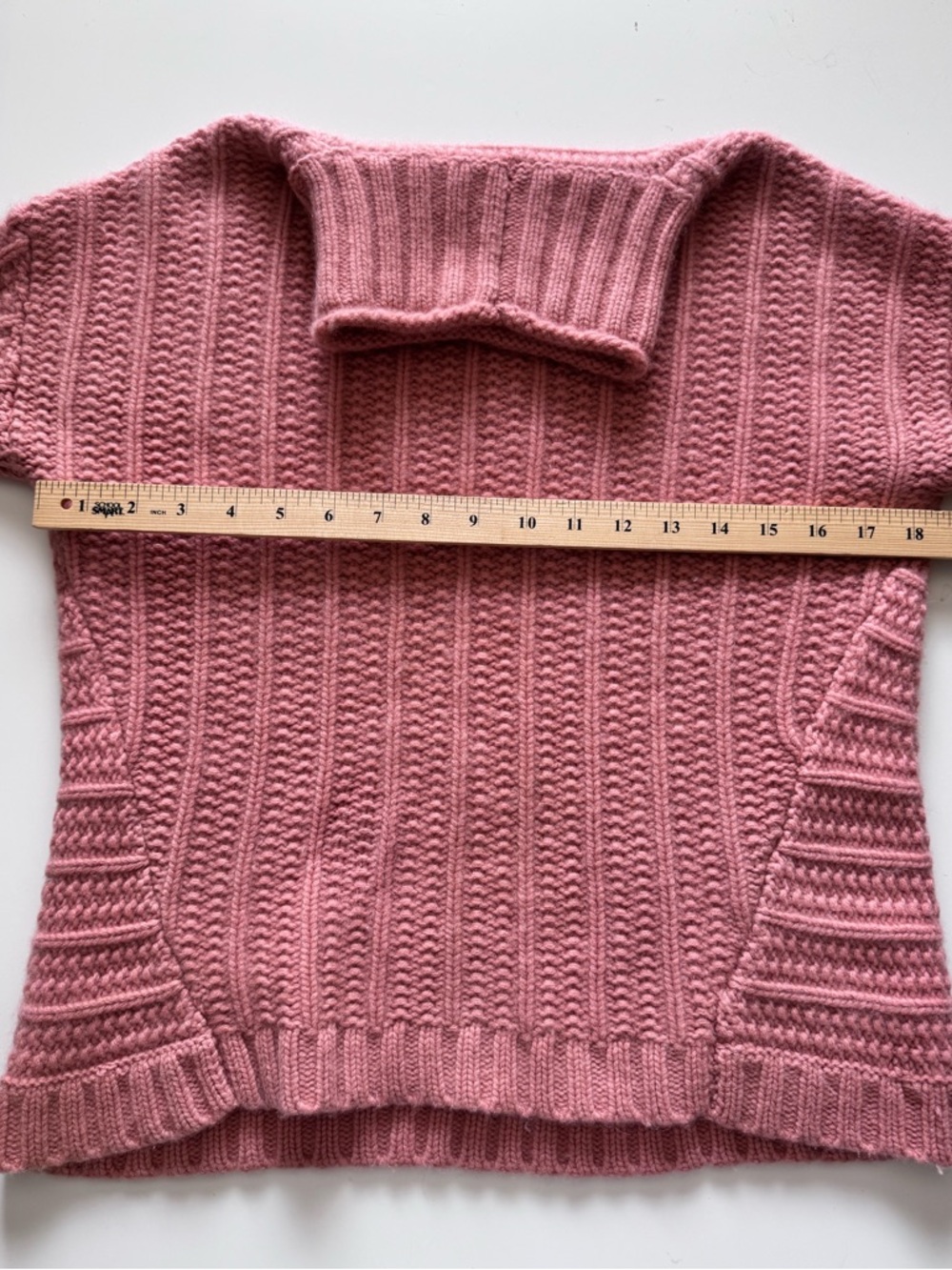 Garnet Hill Chunky Textured Cashmere Turtleneck Sweater Women’s size small - Picture 6 of 11